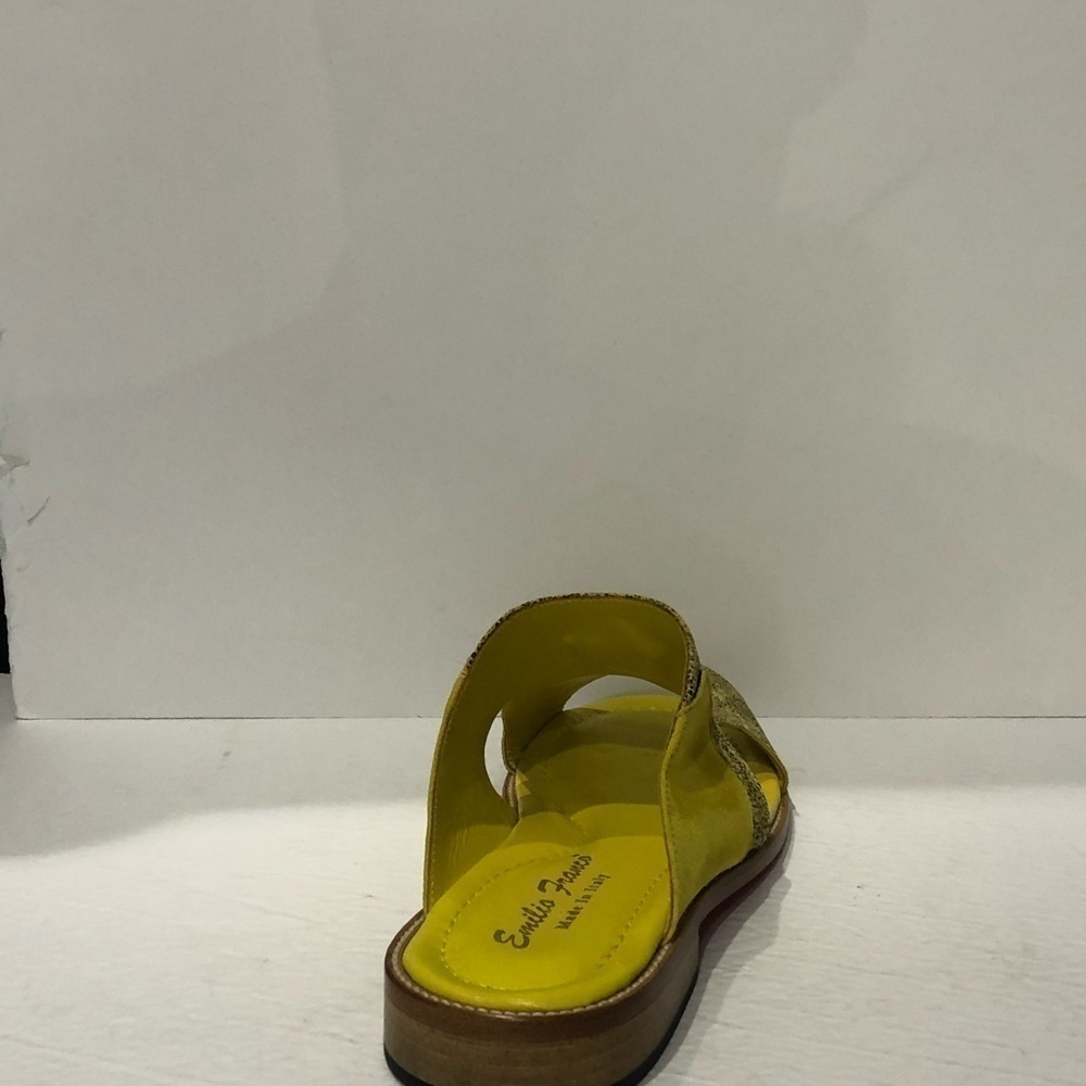 Emilio Franco sandal shoes yellow stingray/suede - Picture 4 of 5